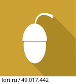 Icon acorn with a long shadow. Стоковая иллюстрация, агентство Ingram Publishing / Фотобанк Лори