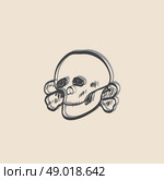 style skull and crossbones illustration. sketch style. Стоковая иллюстрация, агентство Ingram Publishing / Фотобанк Лори