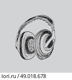 sketch headphones. Стоковая иллюстрация, агентство Ingram Publishing / Фотобанк Лори