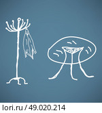 Sketched table. Стоковая иллюстрация, агентство Ingram Publishing / Фотобанк Лори