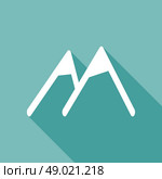 Mountain icon with a long shadow. Стоковая иллюстрация, агентство Ingram Publishing / Фотобанк Лори