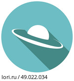 UFO Icon with a long shadow. Стоковая иллюстрация, агентство Ingram Publishing / Фотобанк Лори