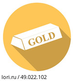 gold bar isolated on long shadow. Стоковая иллюстрация, агентство Ingram Publishing / Фотобанк Лори