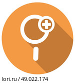 Magnify icon Icon with a long shadow. Стоковая иллюстрация, агентство Ingram Publishing / Фотобанк Лори