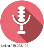 microphone icon on long shadow. Стоковая иллюстрация, агентство Ingram Publishing / Фотобанк Лори