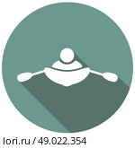rowing icon on long shadow. Стоковая иллюстрация, агентство Ingram Publishing / Фотобанк Лори