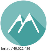 Mountain icon with a long shadow. Стоковая иллюстрация, агентство Ingram Publishing / Фотобанк Лори