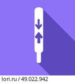 thermometer icon with a long shadow. Стоковая иллюстрация, агентство Ingram Publishing / Фотобанк Лори