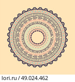 Ethnic Aztec circle ornament, vector illustration. Стоковая иллюстрация, агентство Ingram Publishing / Фотобанк Лори