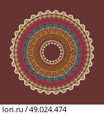 Ethnic Aztec circle ornament, vector illustration. Стоковая иллюстрация, агентство Ingram Publishing / Фотобанк Лори