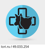 Cat and dog veterinarian clinic symbol. Стоковая иллюстрация, агентство Ingram Publishing / Фотобанк Лори