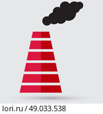 Smoke emission from factory pipes icon. Стоковая иллюстрация, агентство Ingram Publishing / Фотобанк Лори