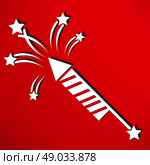 Fireworks rockets sign icon. Explosive pyrotechnic device symbol. Стоковая иллюстрация, агентство Ingram Publishing / Фотобанк Лори