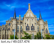 Astorga Leon Palacio Episcopal of Antoni Gaudi architect by Way of Saint James. Стоковое фото, агентство Ingram Publishing / Фотобанк Лори