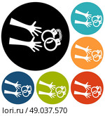 Vector illustration of isolated modern police icon. Стоковая иллюстрация, агентство Ingram Publishing / Фотобанк Лори