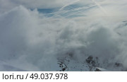 Snow Alp mountain range landscape. Стоковое видео, видеограф Михаил Коханчиков / Фотобанк Лори