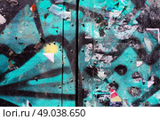 urban graffiti textures with old paper and mixed colors. Стоковое фото, агентство Ingram Publishing / Фотобанк Лори