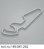 Aragon Circuit for motorsport and autosport. Стоковая иллюстрация, иллюстратор Максим Гребешков / Фотобанк Лори