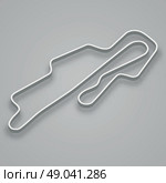 Mugello Circuit for motorsport and autosport. Стоковая иллюстрация, иллюстратор Максим Гребешков / Фотобанк Лори