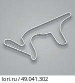 Termas de Rio Hondo Circuit for motorsport and autosport. Стоковая иллюстрация, иллюстратор Максим Гребешков / Фотобанк Лори