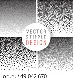 black and white halftone background . Vector set of black and white halftone background. stipple effect . Стоковая иллюстрация, агентство Ingram Publishing / Фотобанк Лори