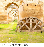 old moroccan granary in the green grass and archway  wall. Стоковое фото, агентство Ingram Publishing / Фотобанк Лори