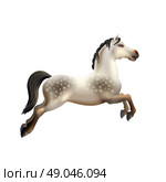 Dapple grey toy carousel horse isolated on white background realistic vector illustration. Carousel Horse Isolated. Стоковая иллюстрация, агентство Ingram Publishing / Фотобанк Лори