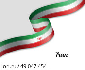 Waving ribbon flag. Стоковая иллюстрация, иллюстратор Максим Гребешков / Фотобанк Лори