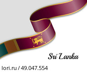 Waving ribbon flag. Стоковая иллюстрация, иллюстратор Максим Гребешков / Фотобанк Лори