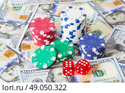 Chips dices and dollars. Стоковое фото, агентство Ingram Publishing / Фотобанк Лори