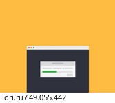 Web page message exclamation window. Warning message. Loading progress bar. Loading bar and loading icon, download and loader, bar and website, upload interface, web indication, load internet. Стоковая иллюстрация, агентство Ingram Publishing / Фотобанк Лори