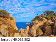 Aigua Xelida beach Cala in Tamariu Parafrugell of Girona at Catalonia Spain. Стоковое фото, агентство Ingram Publishing / Фотобанк Лори