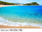 Platja Fenals Fanals Beach in Lloret de Mar at Costa Brava of Catalonia Girona Spain. Стоковое фото, агентство Ingram Publishing / Фотобанк Лори