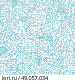 Seamless pattern with different arrows. Vector illustration. Стоковая иллюстрация, агентство Ingram Publishing / Фотобанк Лори
