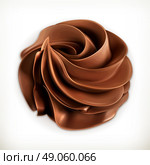 Chocolate whipped cream, vector icon. Стоковая иллюстрация, агентство Ingram Publishing / Фотобанк Лори