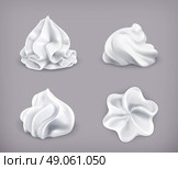Whipped cream, vector icon set. Стоковая иллюстрация, агентство Ingram Publishing / Фотобанк Лори