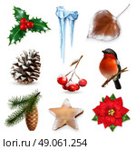Winter scrap set, vector elements. Стоковая иллюстрация, агентство Ingram Publishing / Фотобанк Лори
