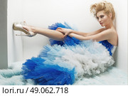 Seductive blond lady with tempting, slim body. Стоковое фото, агентство Ingram Publishing / Фотобанк Лори