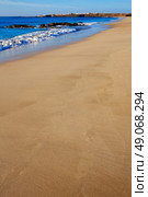 El Cotillo Castillo Beach in Fuerteventura at Canary Islands of Spain. Стоковое фото, агентство Ingram Publishing / Фотобанк Лори