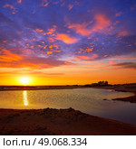 El Cotillo la Concha Beach sunset Fuerteventura at Canary Islands of Spain. Стоковое фото, агентство Ingram Publishing / Фотобанк Лори