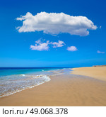 Morro Jable Matorral beach Jandia in Pajara of Fuerteventura at Canary Islands. Стоковое фото, агентство Ingram Publishing / Фотобанк Лори