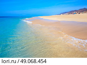 Morro Jable Matorral beach Jandia in Pajara of Fuerteventura at Canary Islands. Стоковое фото, агентство Ingram Publishing / Фотобанк Лори