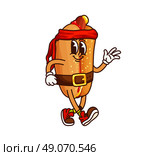 Cartoon groovy hotdog fast food pirate character. Стоковая иллюстрация, иллюстратор VectorTradition / Фотобанк Лори