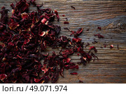 Jamaica flower for herbal iced tea from hibiscus Mexican beverages. Стоковое фото, агентство Ingram Publishing / Фотобанк Лори