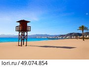 Cullera Playa los Olivos beach in Mediterranean Valencia at Spain. Стоковое фото, агентство Ingram Publishing / Фотобанк Лори