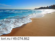 Cullera Dosel beach Mediterranean sea in Valencia of Spain. Стоковое фото, агентство Ingram Publishing / Фотобанк Лори