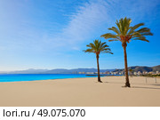 Cullera Playa los Olivos beach in Mediterranean Valencia at Spain. Стоковое фото, агентство Ingram Publishing / Фотобанк Лори
