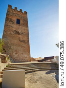 Cullera Torre de la Reina Mora tower in Valencia of Spain. Стоковое фото, агентство Ingram Publishing / Фотобанк Лори