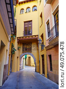 Valencia Portal de Valldigna arch in barrio del Carmen at Spain. Стоковое фото, агентство Ingram Publishing / Фотобанк Лори