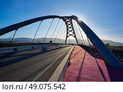 Cullera bridge over Xuquer Jucar river of Valencia at Spain. Стоковое фото, агентство Ingram Publishing / Фотобанк Лори
